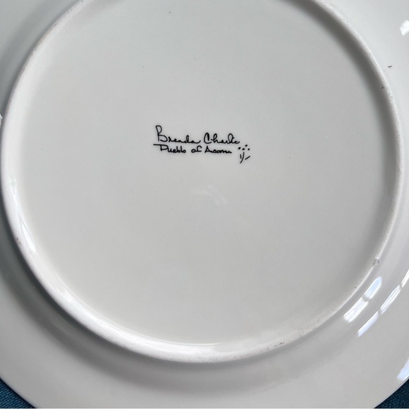 VINTAGE BRENDA CHARLIE NATIVE AMERICAN COLLECTION ACOMA PUEBLO 12” PLATE NIB - Picture 3 of 5